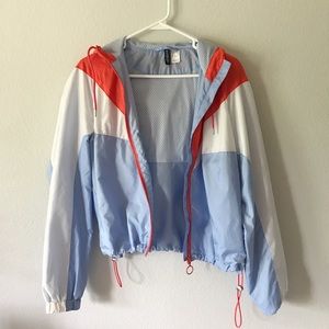H&M Retro windbreaker zip up jacket